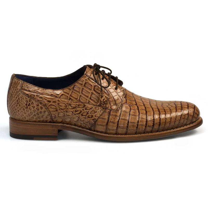 Mezlan Hercules Alligator Shoes Beige / Brown