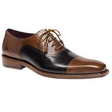 Mezlan Hidalgo Spectator Cap Toe Shoes Tan / Blue