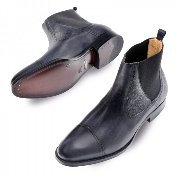 Mezlan Higgins Cap Toe Dress Boots Black