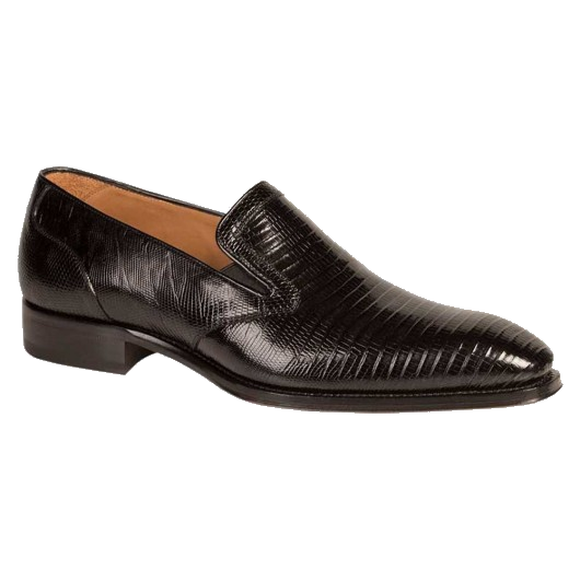 Mezlan Hooke Lizard Loafers Black