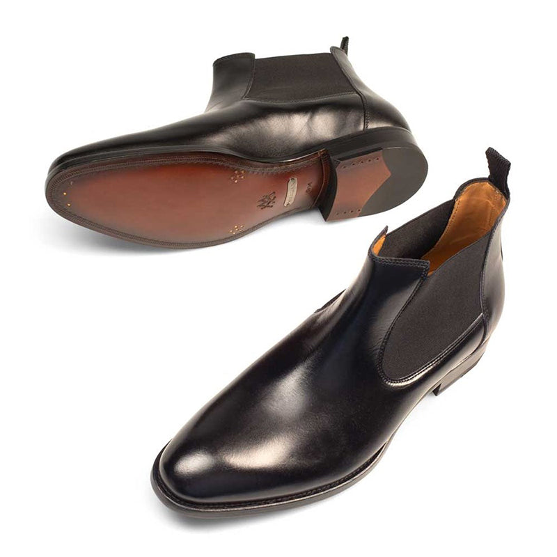 Mezlan Hurt Calfskin Boots Black