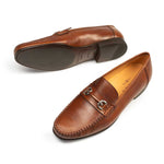 Mezlan Ian Calfskin Mocassin Shoes Cognac