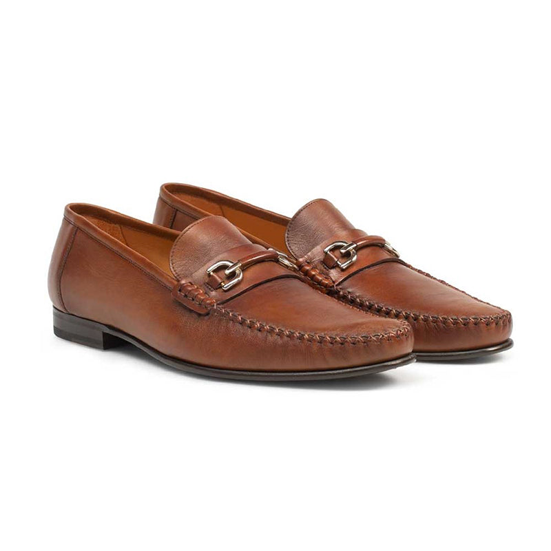 Mezlan Ian Calfskin Mocassin Shoes Cognac