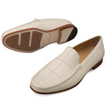 Mezlan Imanol Deerskin Calfskin Shoes Bone