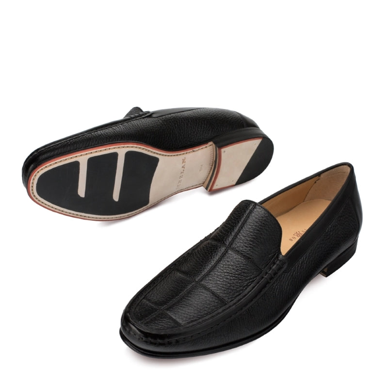 Mezlan Imanol Deerskin Calfskin Shoes Black