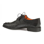 Mezlan Ivo Ostrich Quill Lace Up Black
