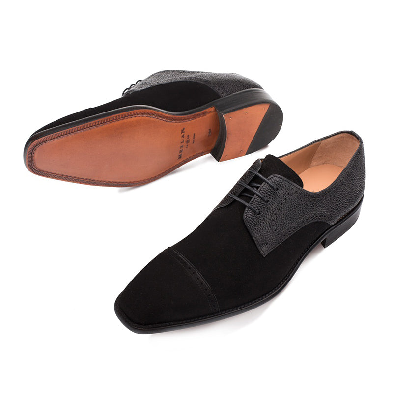 Mezlan Janus Cap Toe Shoes Black