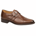 Mezlan Jean Monk Strap Shoes Cognac