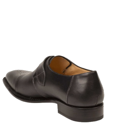 Mezlan Jean Monk Strap Shoes Graphite