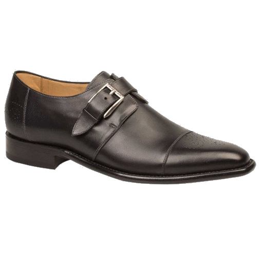 Mezlan Jean Monk Strap Shoes Graphite