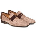 Mezlan Jordi Suede Calfskin Shoes Taupe / Brown