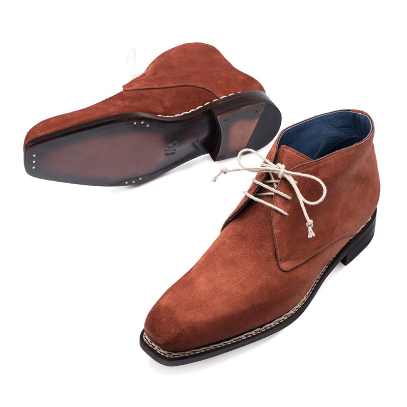 Mezlan Kassel Suede Boots Cognac