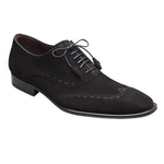 Mezlan Keller Suede Spectator Shoes Black