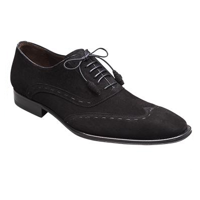 Mezlan Keller Suede Spectator Shoes Black
