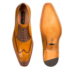 Mezlan Kelvin Wingtip Spectator Oxfords Mustard / Tan