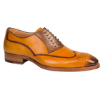 Mezlan Kelvin Wingtip Spectator Oxfords Mustard / Tan