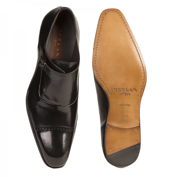 Mezlan Kingston Calfskin Shoes Black