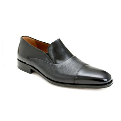 Mezlan Knowles II Calfskin & Deerskin Cap Toe Loafers Blue