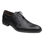 Mezlan Kokomo Lizard Lace Up Shoes Black