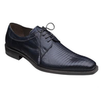 Mezlan Kokomo Lizard Lace Up Shoes Blue