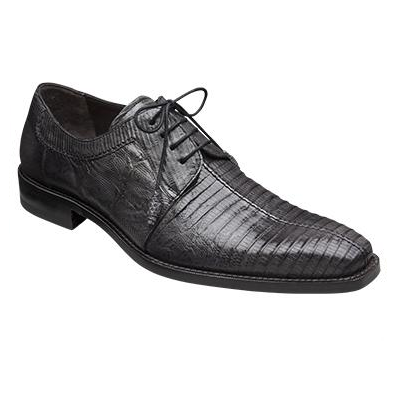 Mezlan Kokomo Lizard Lace Up Shoes Gray