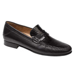 Mezlan Kronos Crocodile & Calfskin Shoes Black