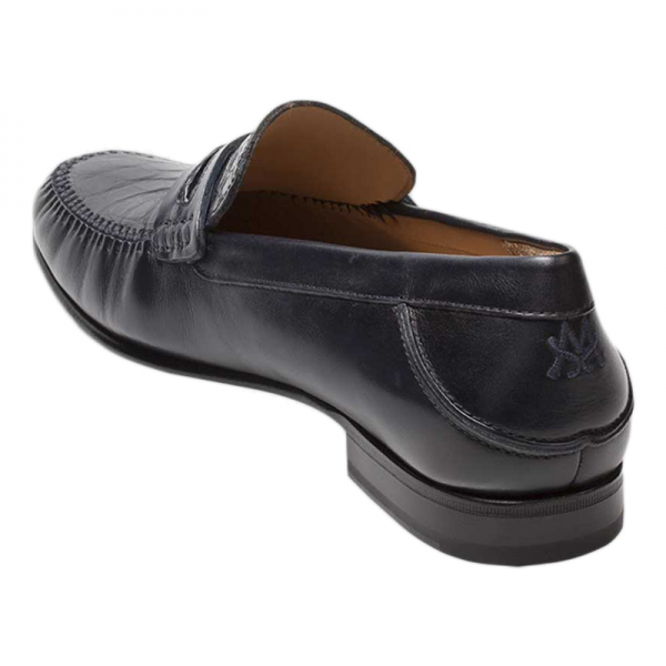 Mezlan Kronos Crocodile & Calfskin Shoes Blue