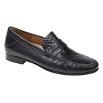Mezlan Kronos Crocodile & Calfskin Shoes Blue