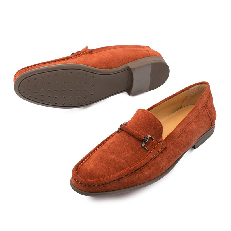 Mezlan Landa Suede Venetian Moccasin Cognac