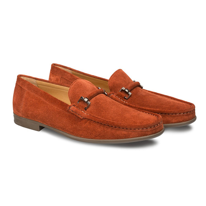 Mezlan Landa Suede Venetian Moccasin Cognac