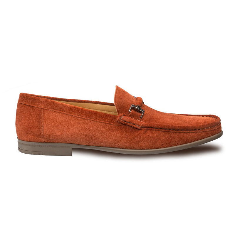 Mezlan Landa Suede Venetian Moccasin Cognac