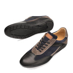 Mezlan Landguard Calfskin Suede Crossover Shoes Black Multi