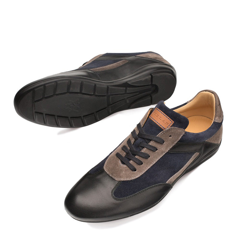 Mezlan Landguard Calfskin Suede Crossover Shoes Black Multi
