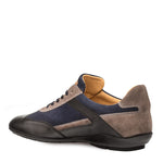 Mezlan Landguard Calfskin Suede Crossover Shoes Black Multi