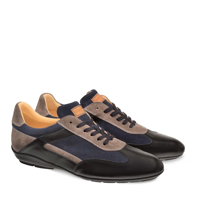 Mezlan Landguard Calfskin Suede Crossover Shoes Black Multi
