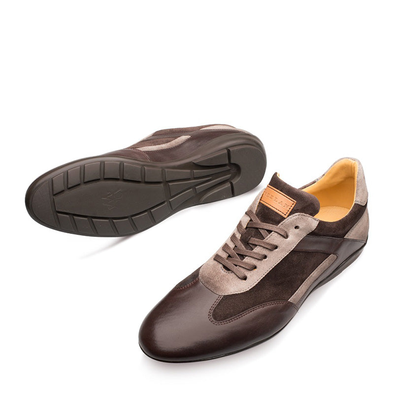 Mezlan Landguard Calfskin Suede Crossover Shoes Brown Multi