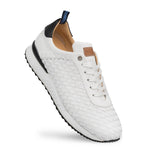 Mezlan Leather / Woven Sneakers White / Black