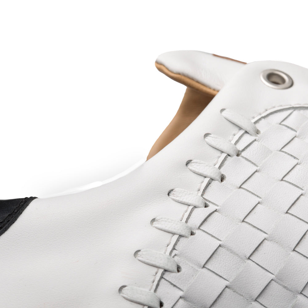 Mezlan Leather / Woven Sneakers White / Black