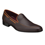 Mezlan Lagure Nappa Loafers Dark Brown / Orange
