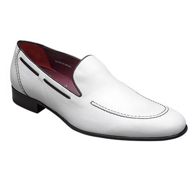 Mezlan Lagure Nappa Loafers Dark White / Black