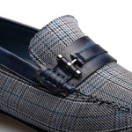 Mezlan Linen Ornament Loafers Blue (R7397)