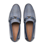 Mezlan Linen Ornament Moccasin Blue