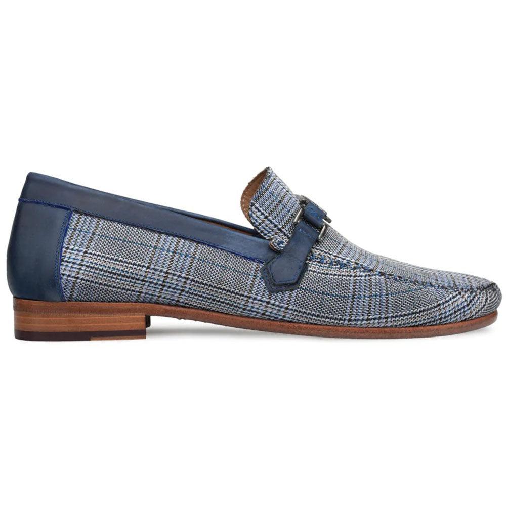 Mezlan Linen Ornament Moccasin Blue
