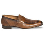 Mezlan Lipari Lizard Penny Loafers Cognac