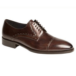 Mezlan Lombardo Cap Toe Derby Shoes Brown
