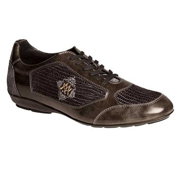 Mezlan Velvet & Calf Sneakers Gray
