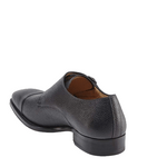 Mezlan Lubrin Embossed Calfskin Double Monk Strap Shoes Black