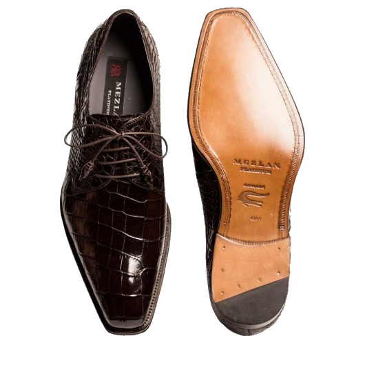 Mezlan Luciano Alligator Dress Shoes Black