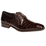 Mezlan Luciano Alligator Dress Shoes Dark Brown