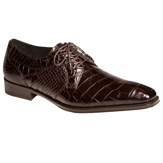 Mezlan Luciano Alligator Dress Shoes Dark Brown